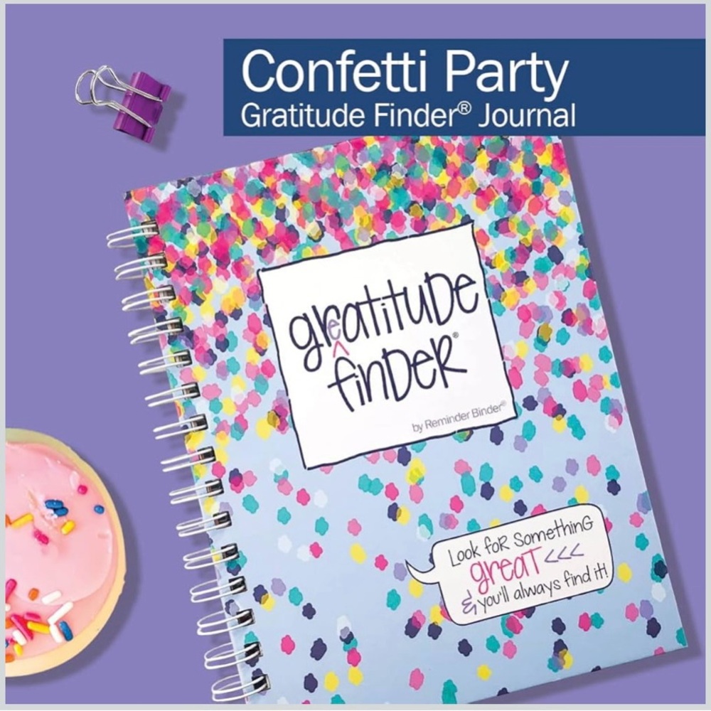 Denise Albright Gratitude 52 Week Journal with 165 Stickers Confetti Party Book